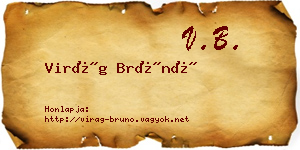 Virág Brúnó névjegykártya