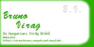 bruno virag business card